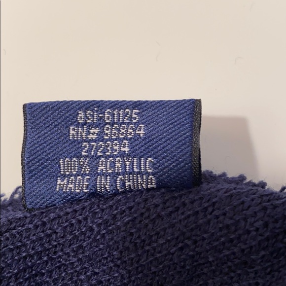 Navy West beanie hat acrylic - Picture 5 of 5